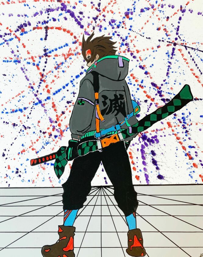 Hannah Schwaiger, 7B - Nakishi, Acryl auf Leinwand