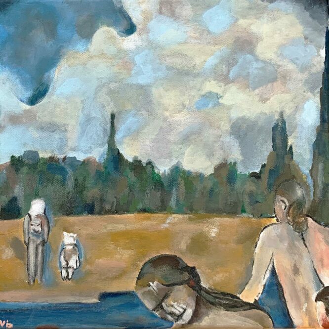 Livia Recnik, 7B - Ausschnitt Cezanne, Acryl auf Leinwand, 30x30cm Livia Recnik, 7B - Ausschnitt Cezanne, Acryl auf Leinwand