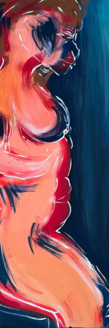 Valentina Gabriel, 7A - Körpergefühlsmalerei, Leinwand 80x40cm Valentina Gabriel, 7A - Körpergefühlsmalerei, Leinwand 80x40cm