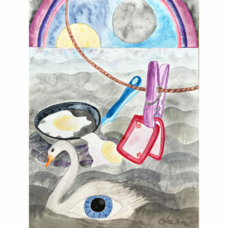 Lea Penker, 8C, Surrealismus, Aquarellstift, DIN A3