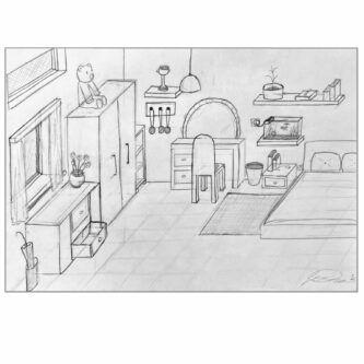 Sophia Bucher, 5b - Parallelperspektive, DIN A4 Sophia Bucher, 5b - Parallelperspektive, DIN A4